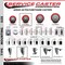 Service Caster 3.5'' Red Polyurethane Wheel Swivel 7/8'' Square Stem Caster Set 2 Brake, 4PK SCC-SQ20S3514-PPUB-RED-PLB-78-2-S-2 - alternate 2